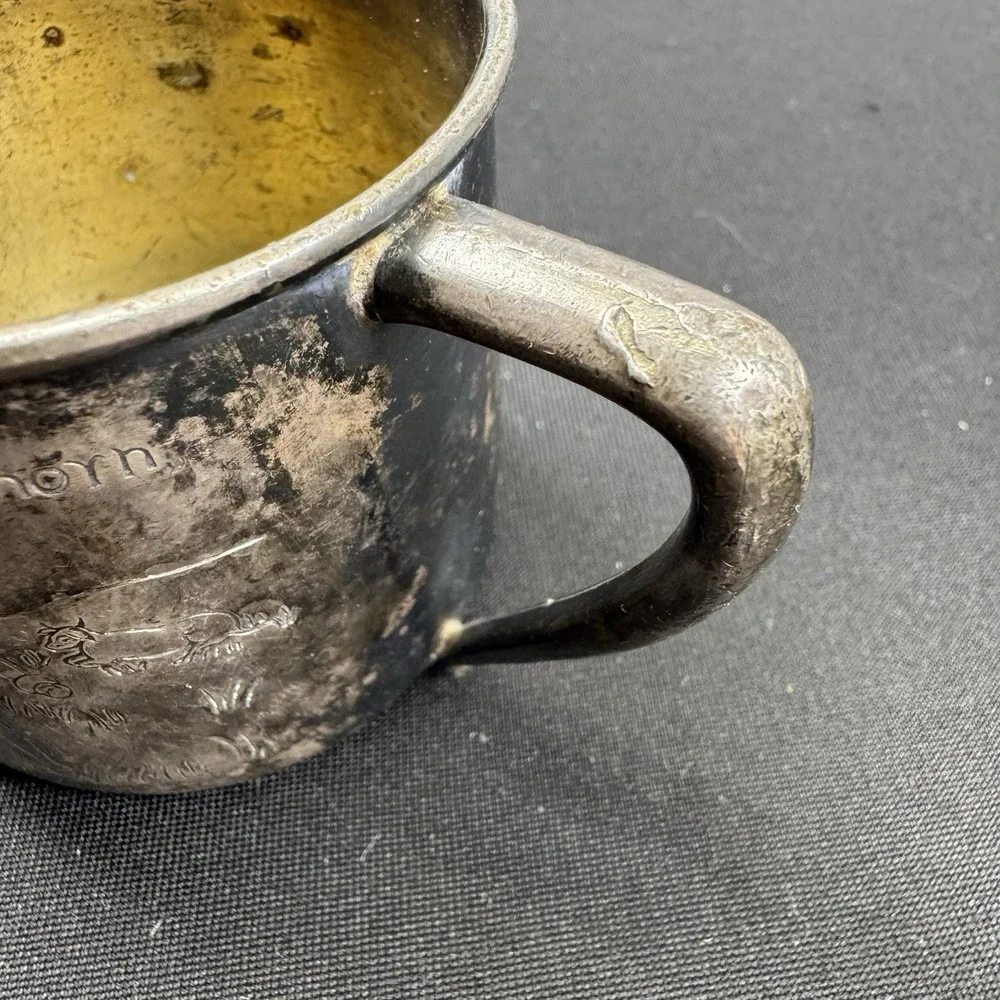 Little Boy Blue Silver Plated Mug Drinkware Cup Goblet - 2.5